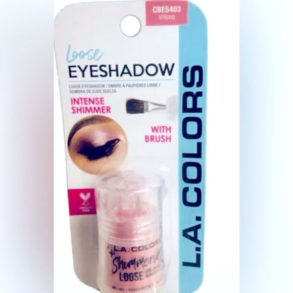 🎉L.A.COLORS Loose Eyeshadow Shimmering Pink CBES403 Lollipop 0.10OZ.💥 - Picture 1 of 8